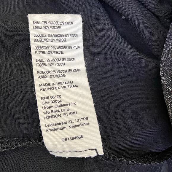 Free People Sz S All the Time Velvet Mini Dress in Dark Night Combo Boho Sexy - Picture 16 of 16